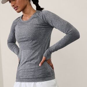 Athleta Momentum Seamless Top - Heather gray